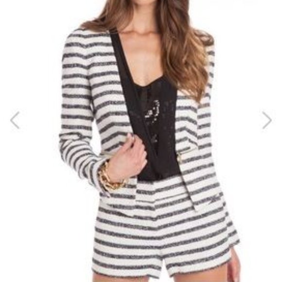 Guess by Marciano Blue Simone Striped Shorts - Picture 7 of 7